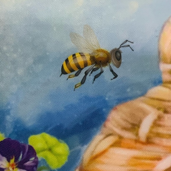 Garden Yard Flag Bee’s with Beehive Floral Colorful Multicolor 12 X 18 in - Picture 5 of 12